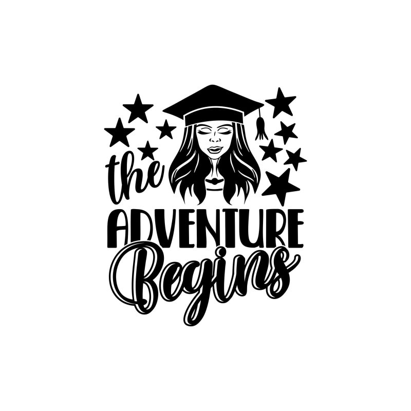 The Adventure Begins - Vinyl Decal - Custom Size