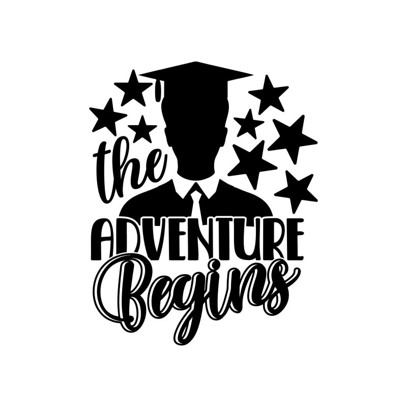 The Adventure Begins - Vinyl Decal - Custom Size