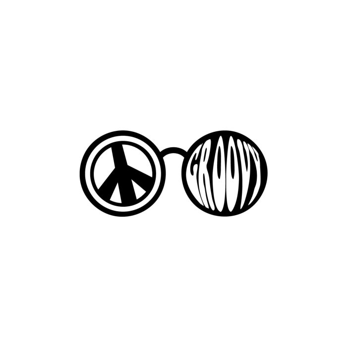 Hippie Vinyl Decal - Custom Size