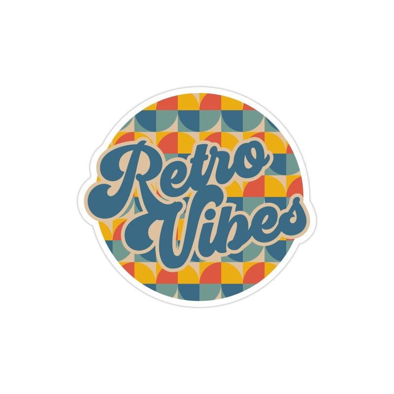Retro Vibes Full Color Vinyl Decal - Custom Size