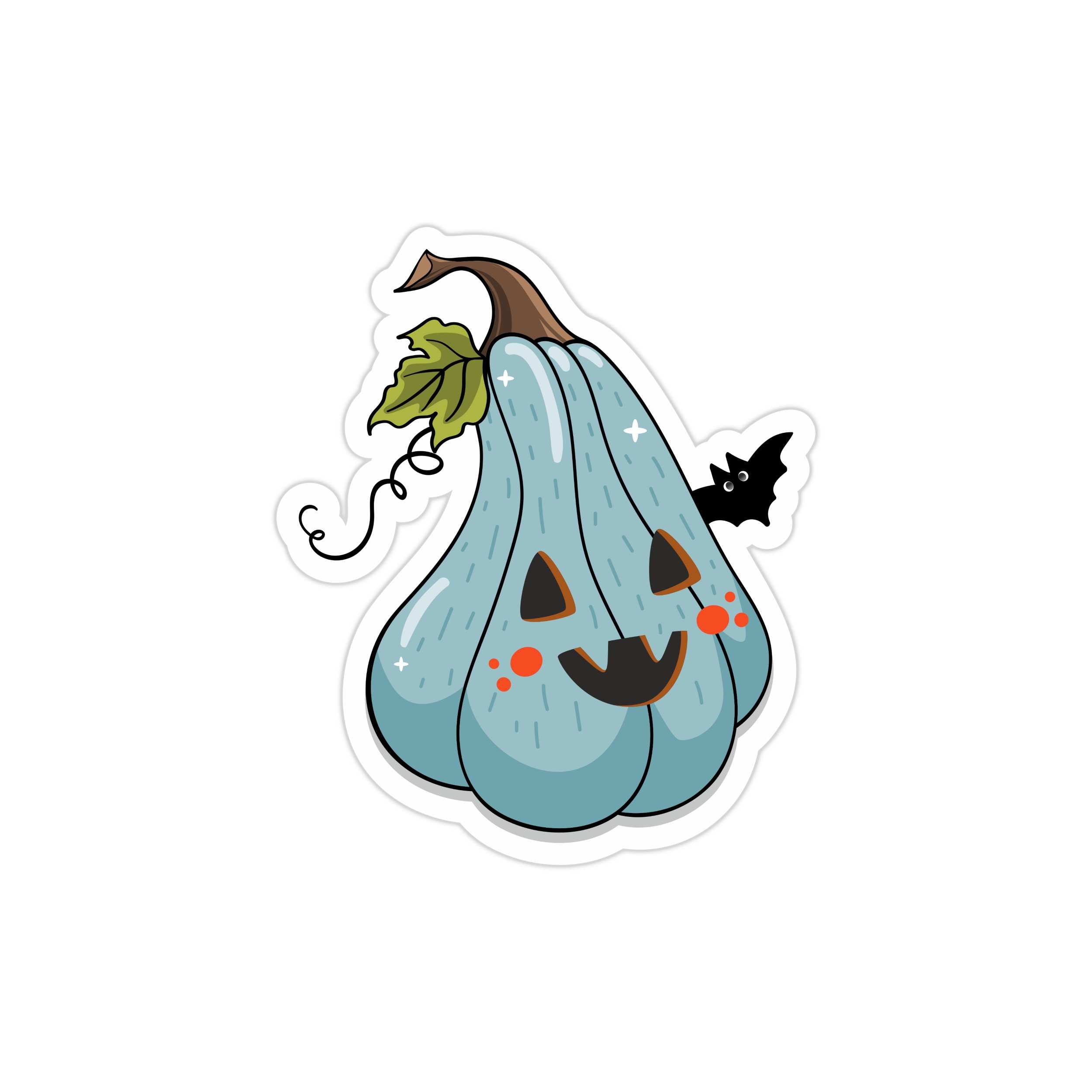Pumpkin Full Color Vinyl Decal - Custom Size