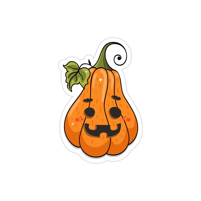 Pumpkin Full Color Vinyl Decal - Custom Size