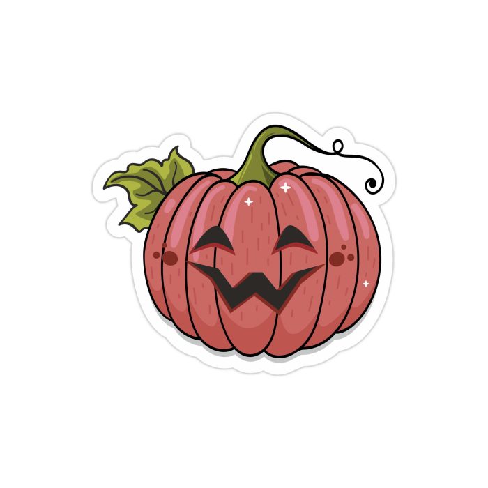 Pumpkin Full Color Vinyl Decal - Custom Size