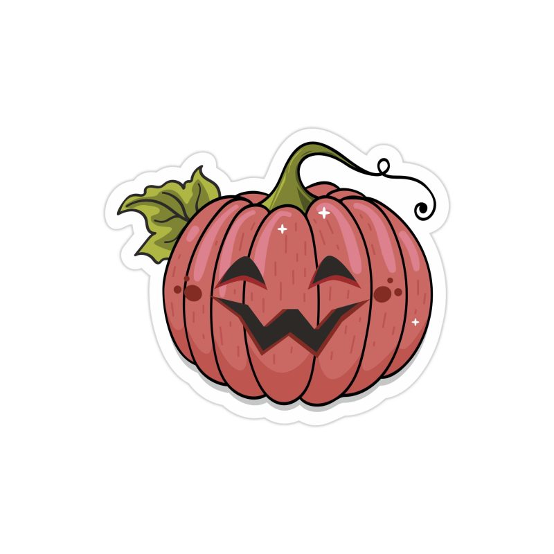Pumpkin Full Color Vinyl Decal - Custom Size