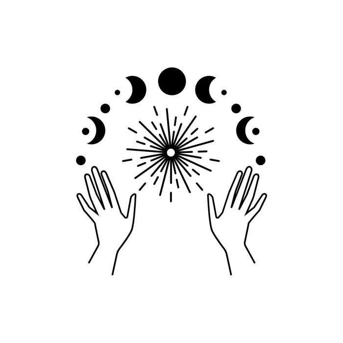 Moon Phases - Vinyl Decal - Custom Size