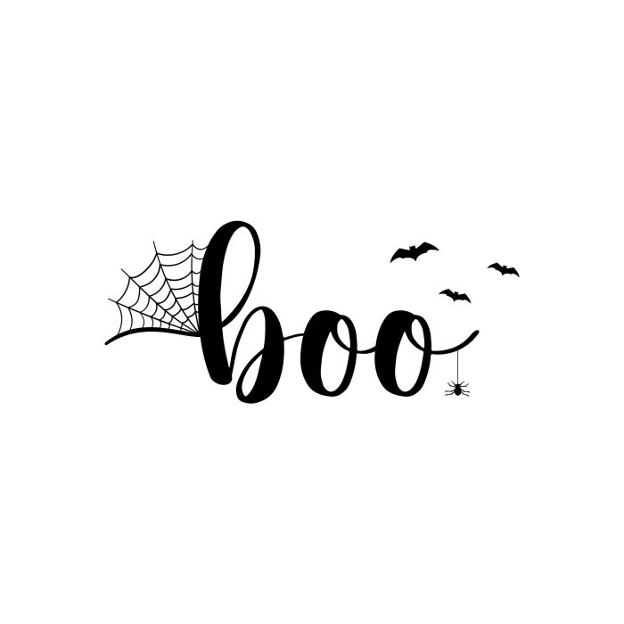 Boo - Vinyl Decal - Custom Size
