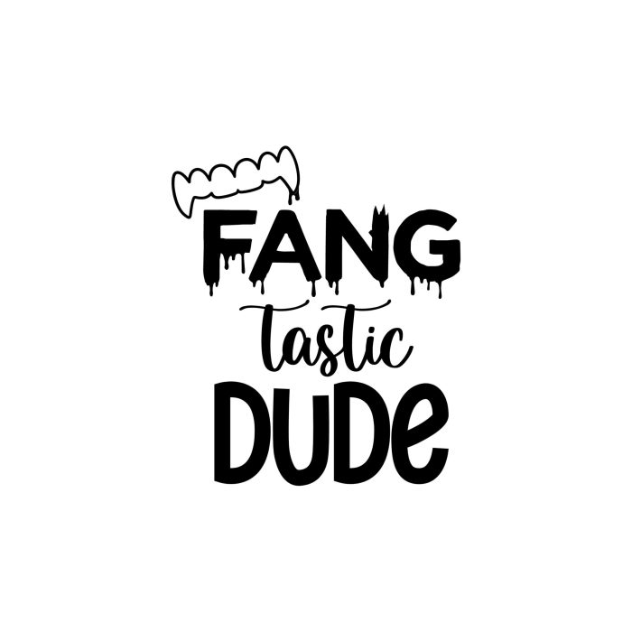 Fangs - Vinyl Decal - Custom Size