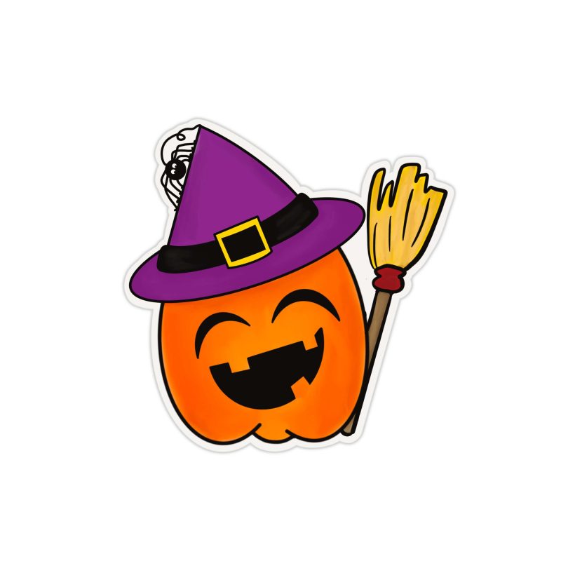 Pumpkin Full Color Vinyl Decal - Custom Size