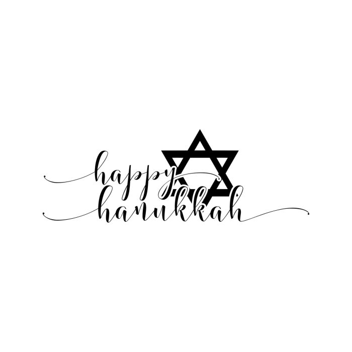 Happy Hanukkah- Vinyl Decal - Custom Size