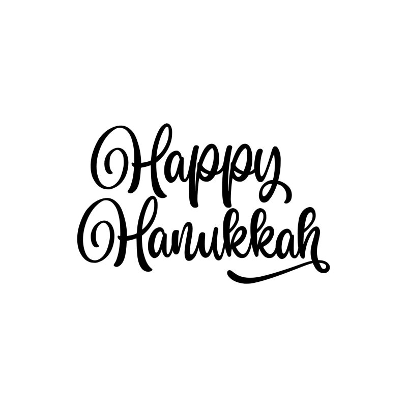 Happy Hanukkah- Vinyl Decal - Custom Size