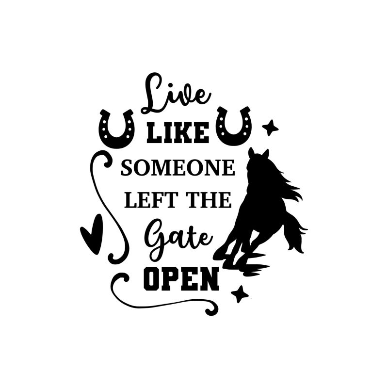 Horse Vinyl Decal - Custom Size