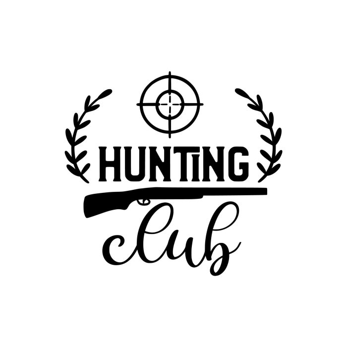 Hunting Club - Vinyl Decal - Custom Size
