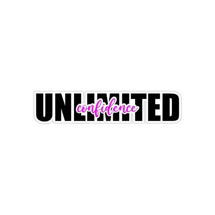 Unlimited Confidence Full Color Vinyl Decal - Custom Size
