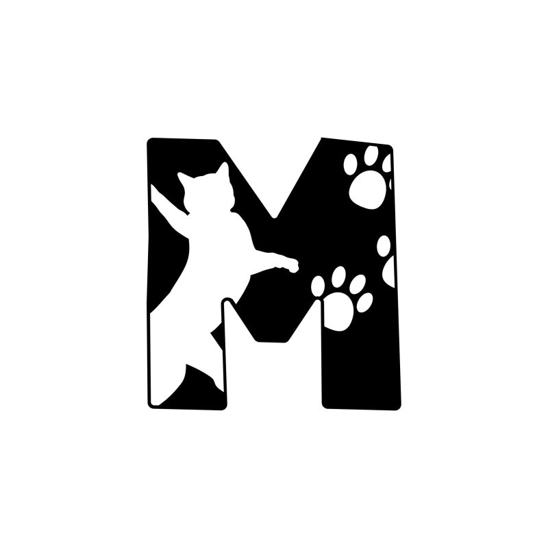 M - Alphabet - Vinyl Decal -  Custom Size