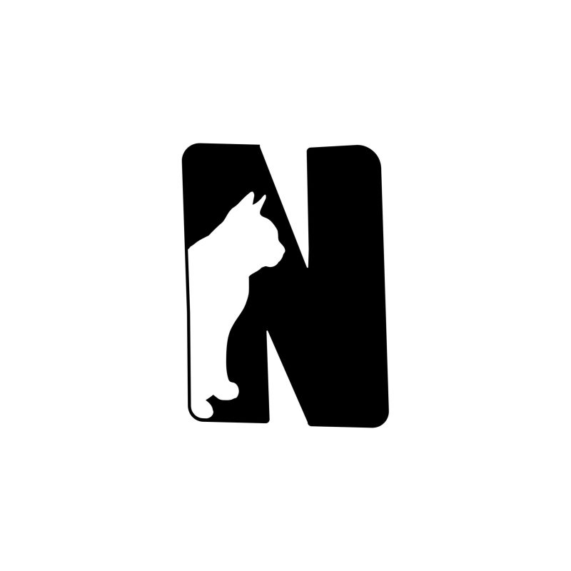 N - Alphabet - Vinyl Decal - Custom Size