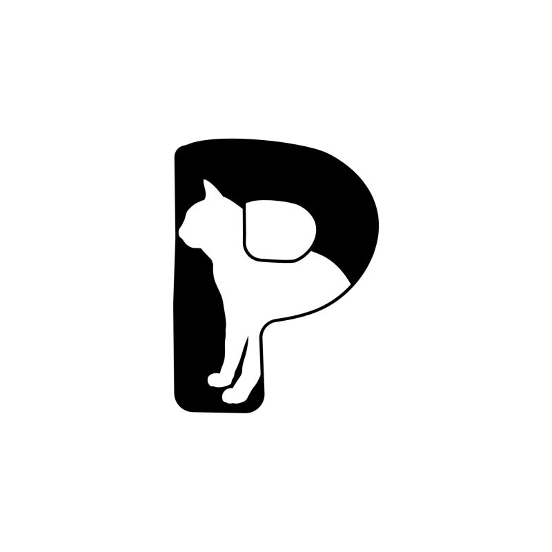 P - Alphabet - Vinyl Decal - Custom Size