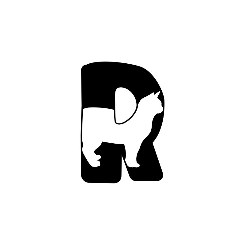 R - Alphabet - Vinyl Decal - Custom Size