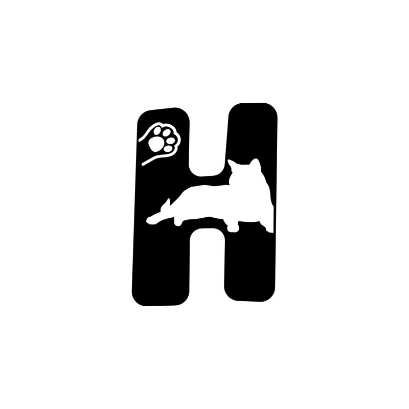 H- Alphabet - Vinyl Decal -  Custom Size
