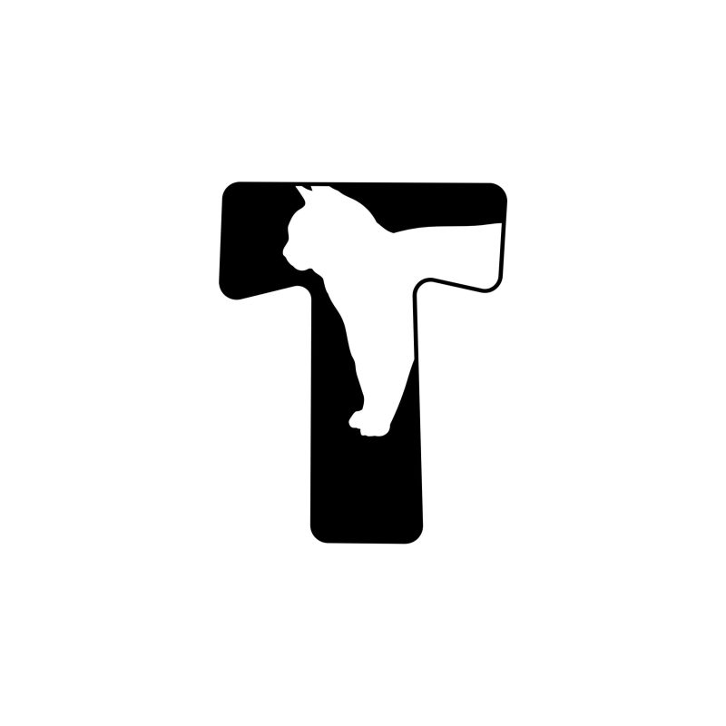 T - Alphabet - Vinyl Decal - Custom Size