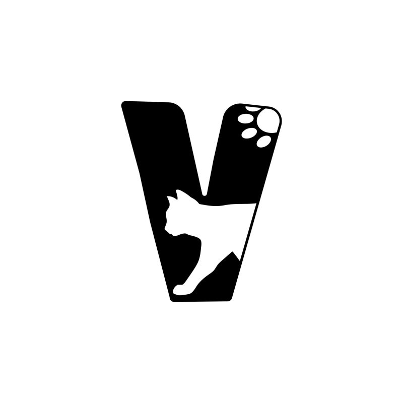 V - Alphabet - Vinyl Decal - Custom Size