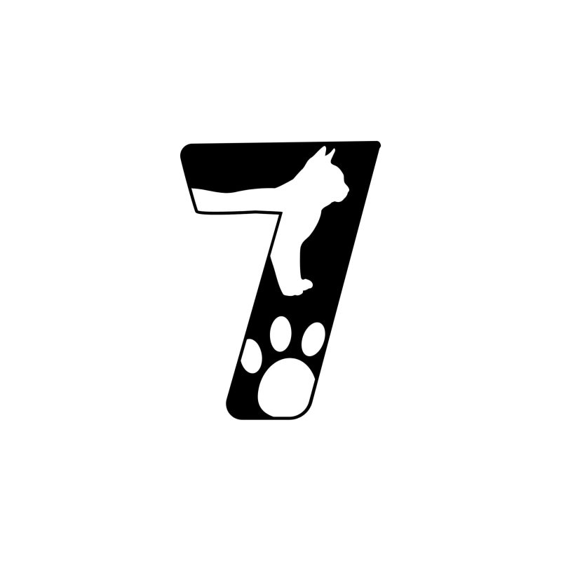 7 - Alphabet - Vinyl Decal -  Custom Size
