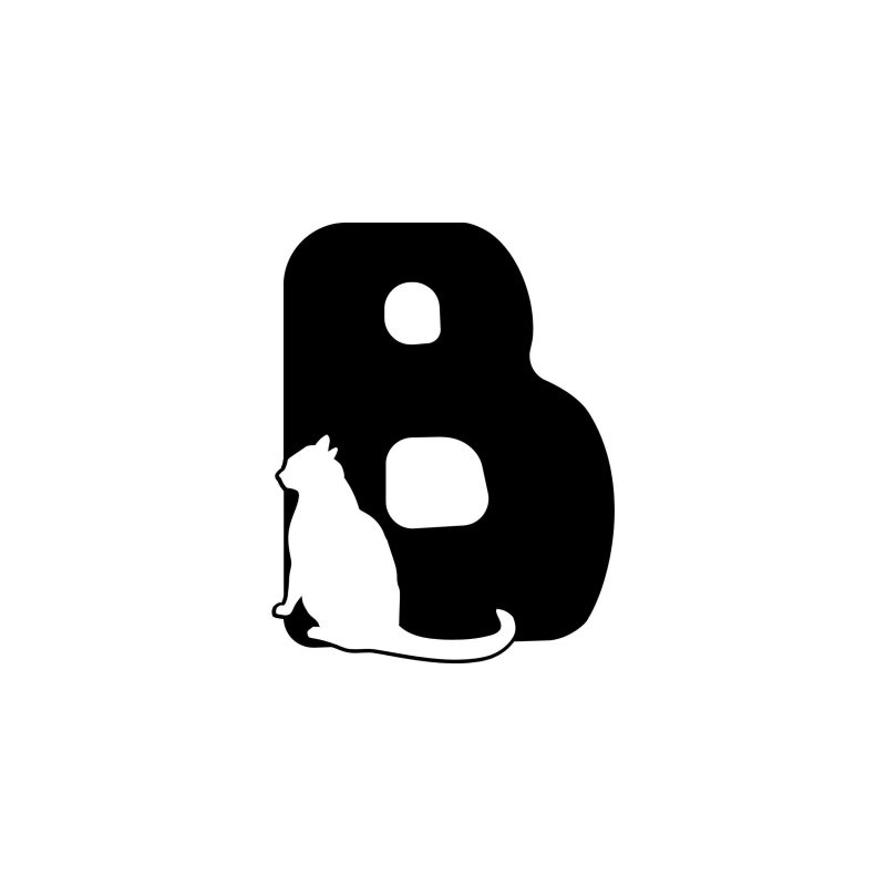 B - Alphabet - Vinyl Decal -  Custom Size