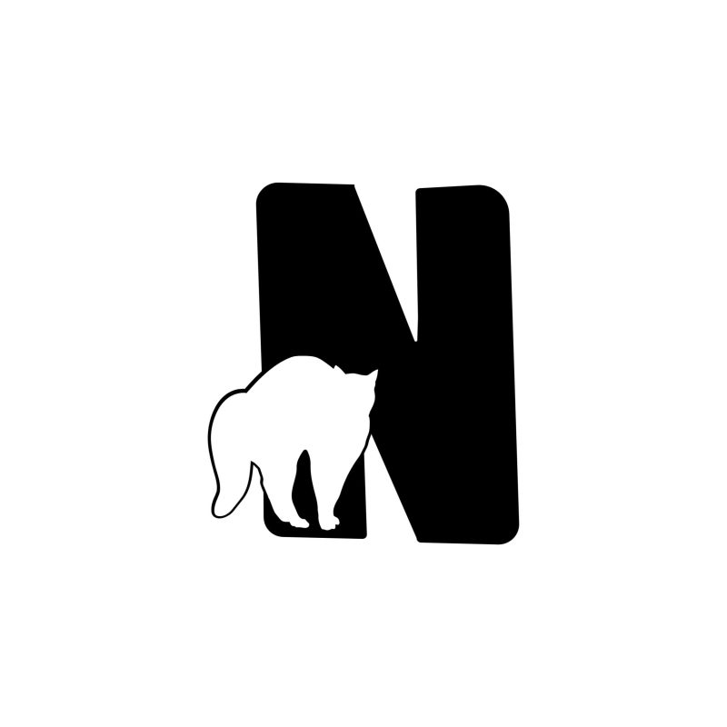 N - Alphabet - Vinyl Decal - Custom Size
