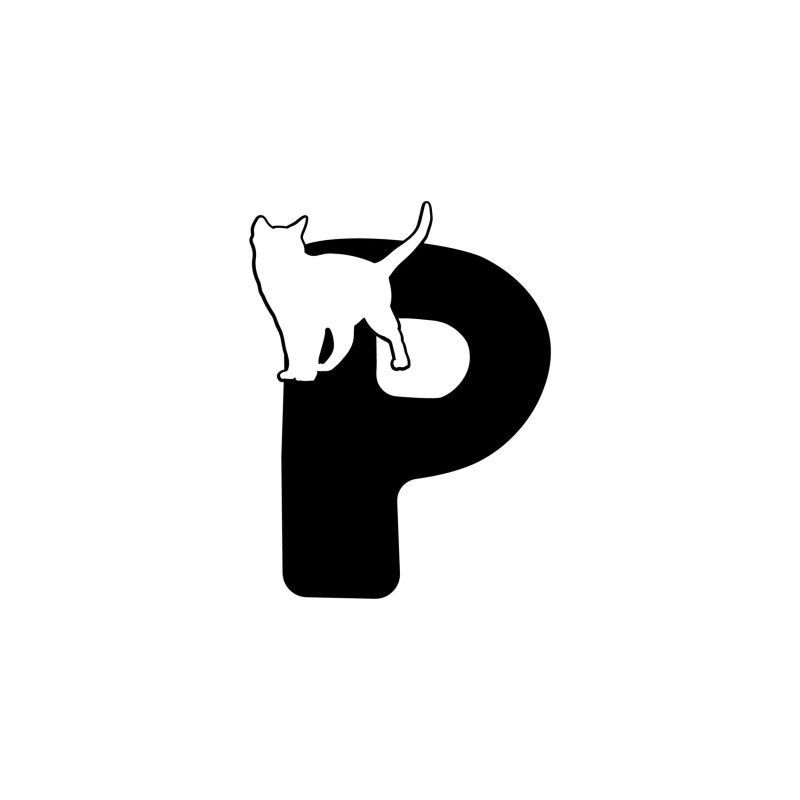 P - Alphabet - Vinyl Decal - Custom Size