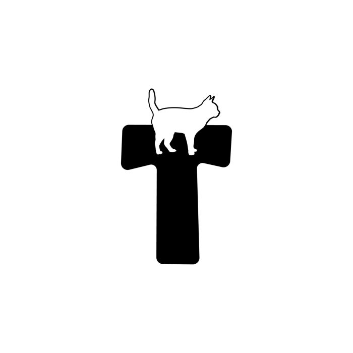 T - Alphabet - Vinyl Decal - Custom Size
