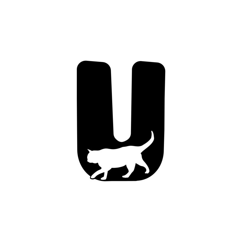 U - Alphabet - Alphabet - Vinyl Decal - Custom Size