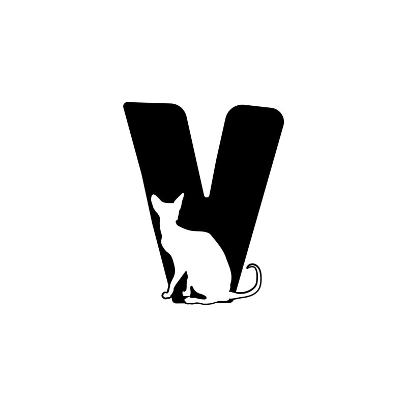 V - Alphabet - Vinyl Decal - Custom Size
