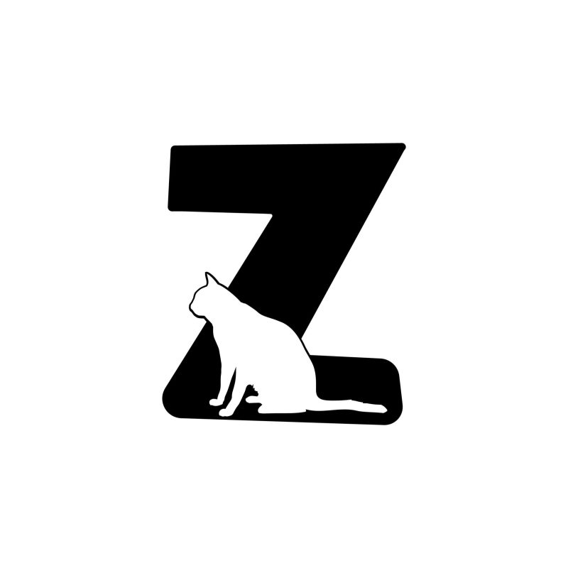 Z - Alphabet - Cat -  Custom Size