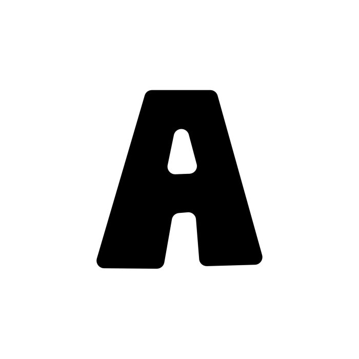 A - Alphabet - Vinyl Decal -  Custom Size