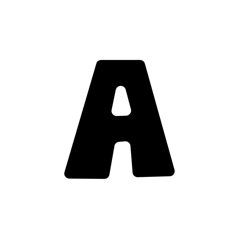 A - Alphabet - Vinyl Decal -  Custom Size