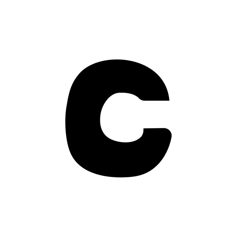 C - Alphabet - Vinyl Decal -  Custom Size