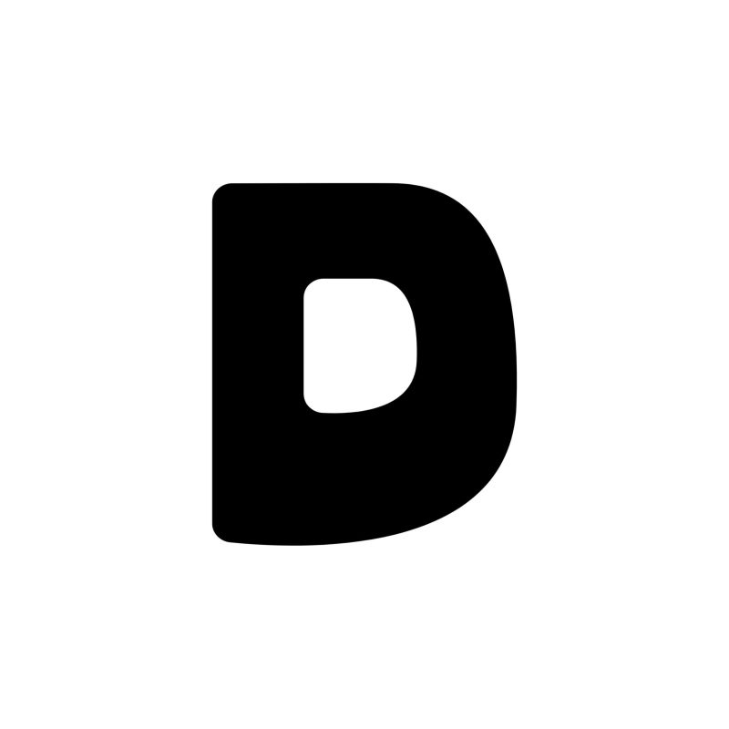 D - Alphabet - Vinyl Decal -  Custom Size