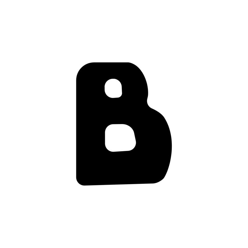 B - Alphabet - Vinyl Decal -  Custom Size