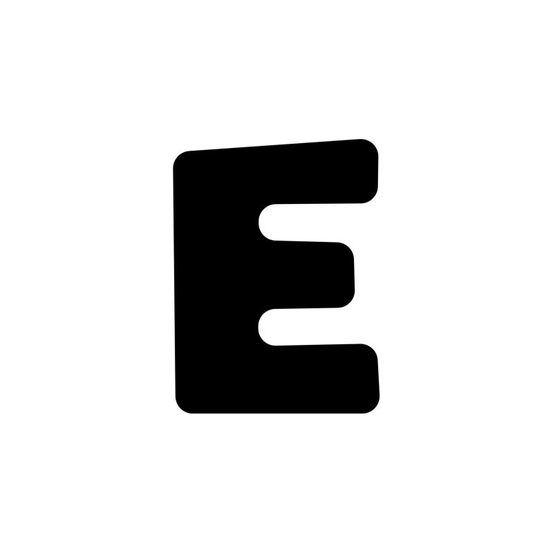 E - Alphabet - Vinyl Decal -  Custom Size