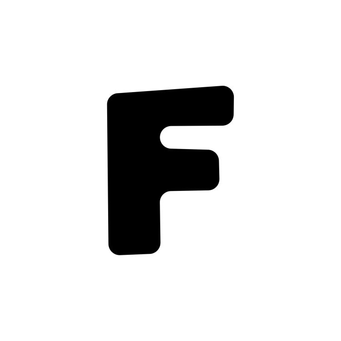 F - Alphabet - Vinyl Decal -  Custom Size