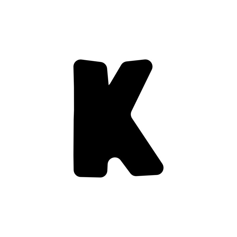K - Alphabet - Vinyl Decal -  Custom Size