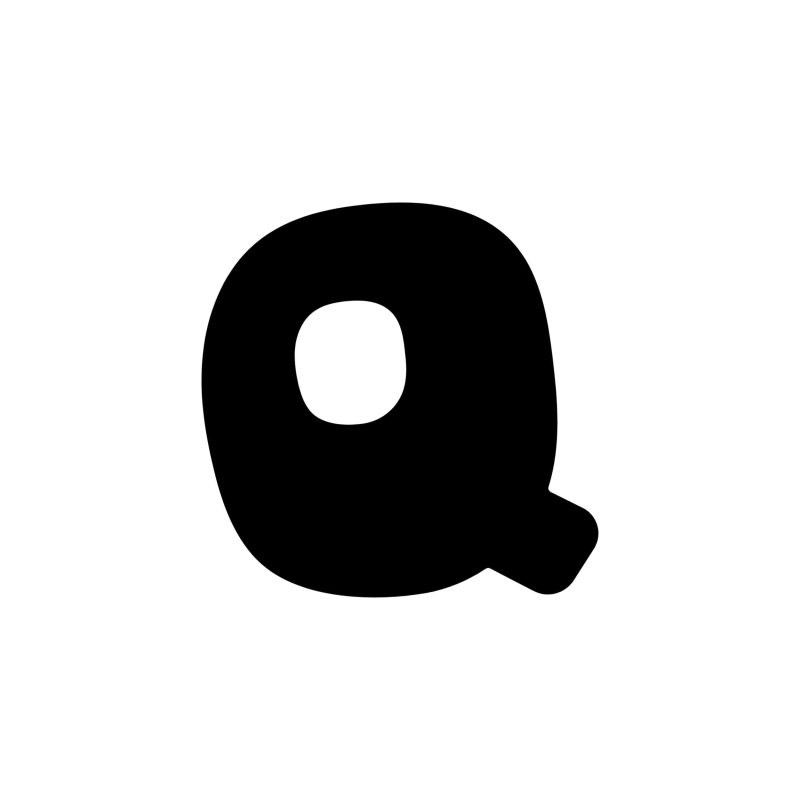 Q - Alphabet - Vinyl Decal - Custom Size