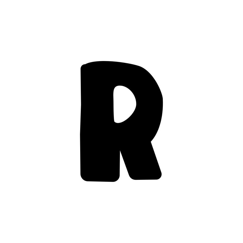 R - Alphabet - Vinyl Decal - Custom Size