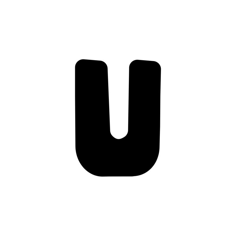 U - Alphabet - Alphabet - Vinyl Decal - Custom Size