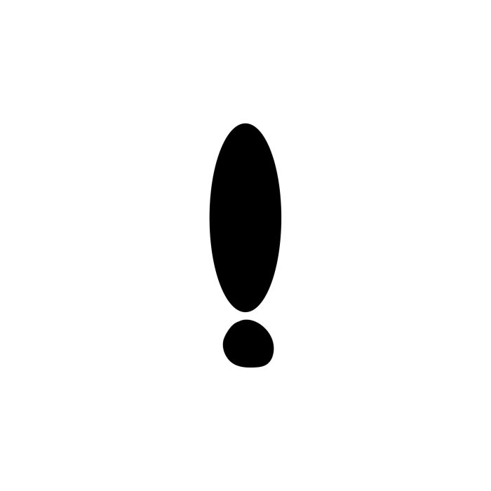 Exclamation Mark - Vinyl Decal - Custom Size