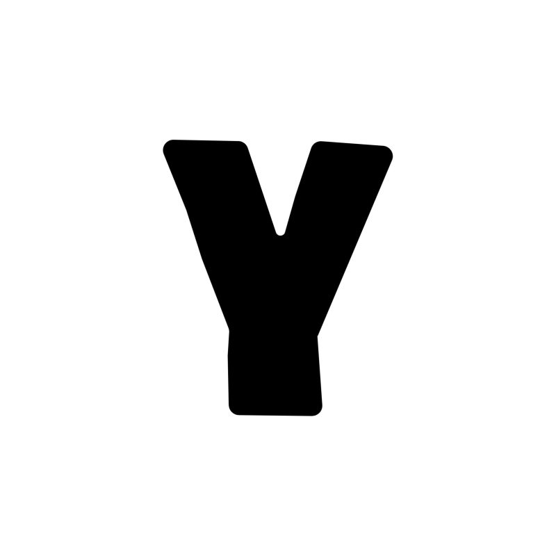 Y - Alphabet - Vinyl Decal -  Custom Size