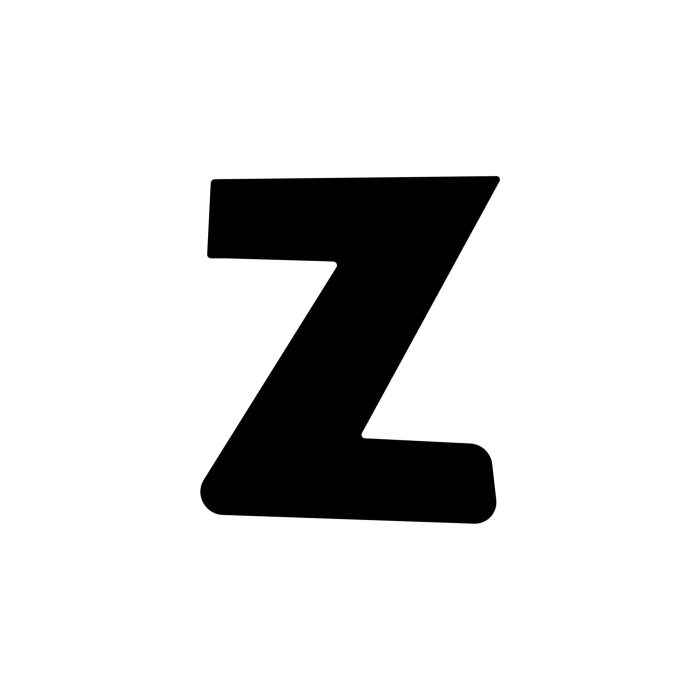 Z - Alphabet - Numbers -  Custom Size