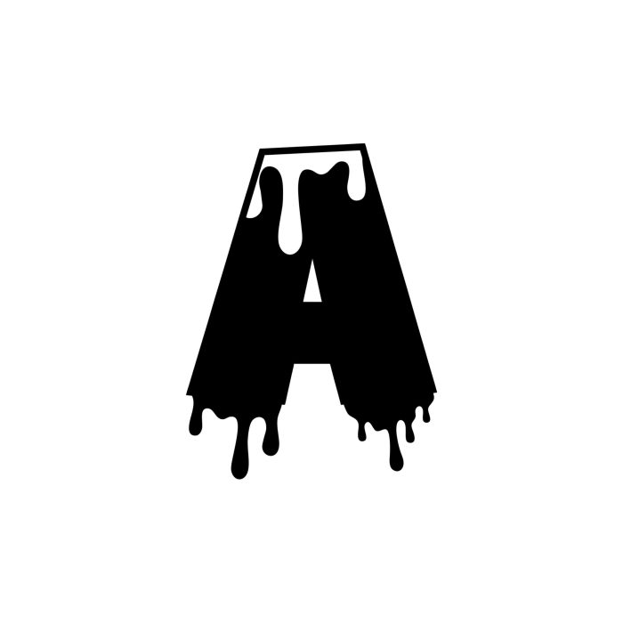 A - Alphabet - Vinyl Decal -  Custom Size