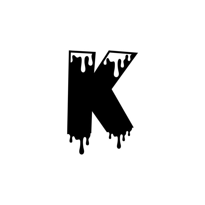 K - Alphabet - Vinyl Decal -  Custom Size