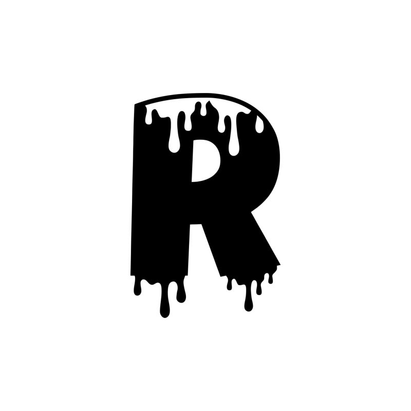 R - Alphabet - Vinyl Decal - Custom Size
