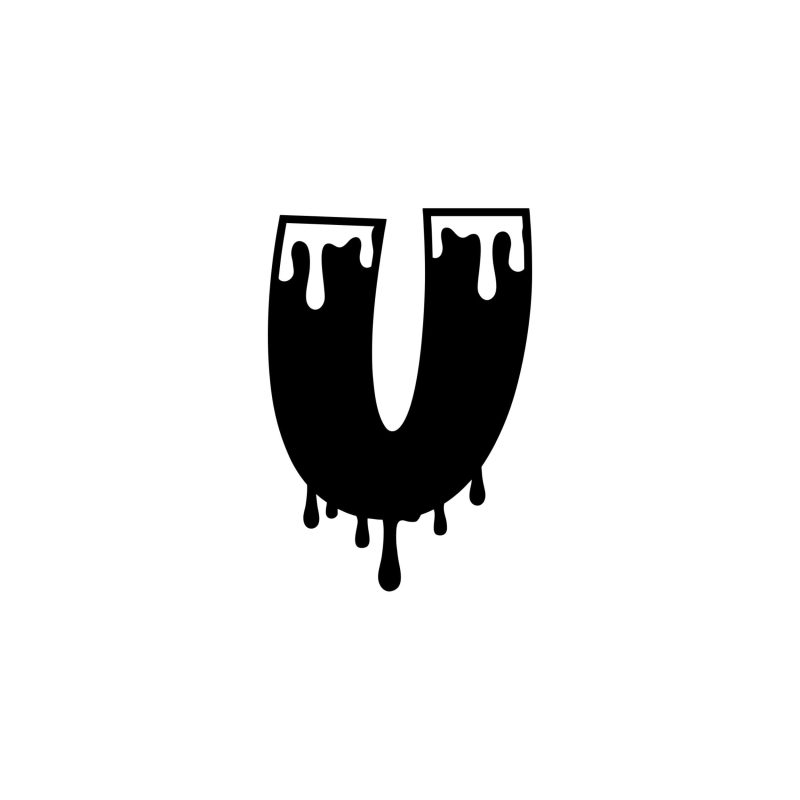U - Alphabet - Vinyl Decal - Custom Size